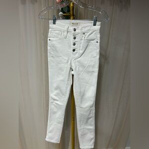 Madewell High Rise White Jeans